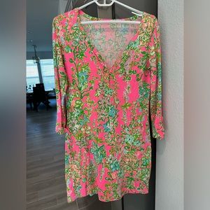 Lilly Pulitzer Pima Cotton Dress with cuff sleeve details